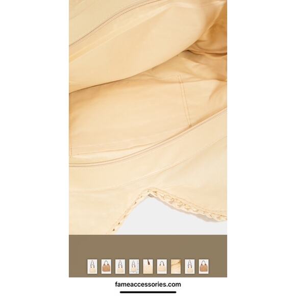 Leather Strap Straw Knit Shoulder Bag - Picture 3 of 3